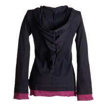 Vishes Zipfelshirt Zipfelkapuze Elfen Larp schwarz 42/44