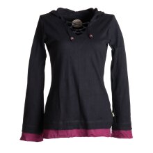 Vishes Zipfelshirt Zipfelkapuze Elfen Larp schwarz 44/46