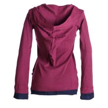 Vishes Zipfelshirt Zipfelkapuze Elfen Larp dunkelrot 36