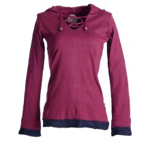 Vishes Zipfelshirt Zipfelkapuze Elfen Larp dunkelrot 44/46