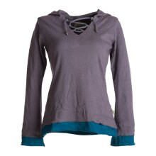 Vishes Zipfelshirt Zipfelkapuze Elfen Larp grau 34/36