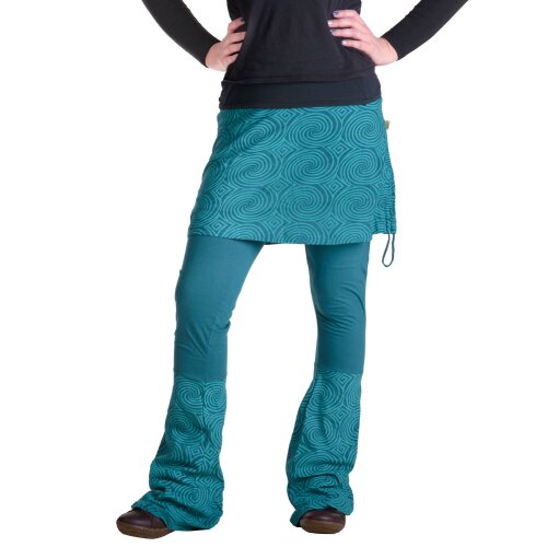Vishes Hose mit Rock Hippie Hose Goa Rock Hippie Cacheur türkis 34-36