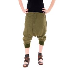 Vishes Boyfriend Hose Haremshose Pluderhose olive 42