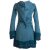 Vishes Zipfelkapuze Jacke Elfenjacke Larp Hippie UNIKAT türkis 44