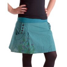 Vishes bestickter Mini Rock Hippie Boho türkis 48
