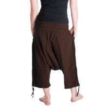 Vishes Extra Weite Hose mit Taschen 3/4 Hose braun