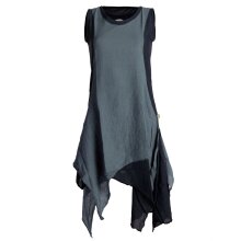 Vishes Ärmelloses Zipfeliges Lagenlook Kleid /...