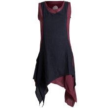 Vishes Ärmelloses Zipfeliges Lagenlook Kleid /...