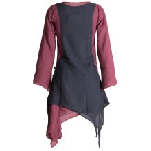 Vishes Langärmliges Zipfeliges Lagenlook Kleid /...