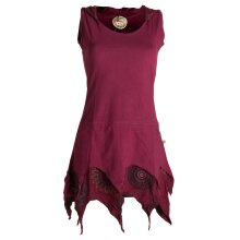 Vishes Zipfelige Elfentunika - im Lagenlook mit Blumen...