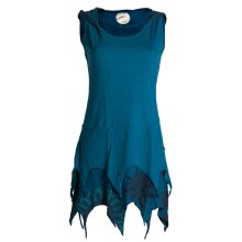 Vishes Zipfelige Elfentunika - im Lagenlook mit Blumen...