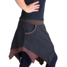 Vishes asymmetrischer Patchwork Rock braun 40