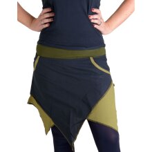 Vishes asymmetrischer Patchwork Rock olive 34/36