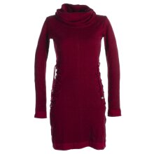 Vishes Einfarbiges Kleid mit extra langem Kapuzenkragen...