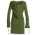Vishes Kleid lagenlook Kleid mit Zipfelkapuze olivegrün 42