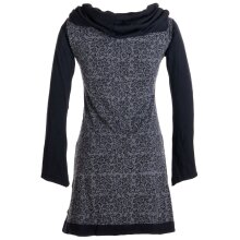 Vishes Bedrucktes Baumwollkleid mit Kapuzenschalkragen...