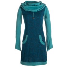 Vishes Bedrucktes Baumwollkleid mit Kapuzenschalkragen...