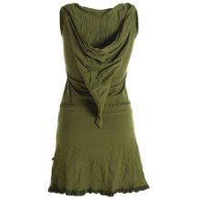 Vishes Asymmetrisches Lagenlook Baumwollkleid mit...