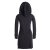 Vishes Einfarbiges Langarm Baumwoll Hoodie-Kleid mit geschnürten Ärmeln schwarz 36/38