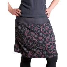 Vishes Warmer Fleece Rock mit aufgestickten Blumen...