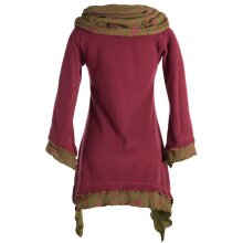 Vishes Lagenlook Zipfelkleid aus Eco Fleece mit langen...