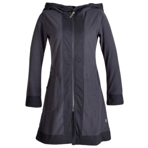 Vishes Weicher Eco Fleecemantel für den Übergang mit großen abgesetztenTaschen grau 48