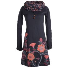 Vishes Langärmliges Blumenkleid aus Baumwolle mit...