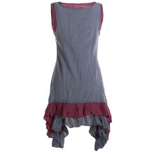 Vishes Armloses Lagenlook Kleid aus Baumwolle mit...