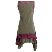 Vishes Armloses Lagenlook Kleid aus Baumwolle mit...