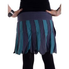 Vishes Zweifarbig gestreifter Patchwork Wickel Rock -...