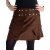 Vishes Mini Wickel Rock aus Cord mit Druckköpfen, Zipfeln, Schnürung braun