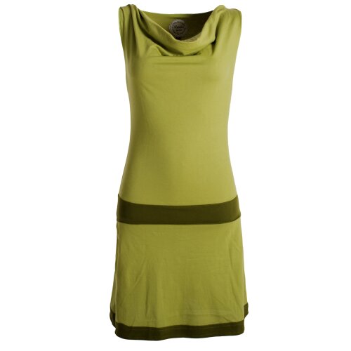 Vishes Ärmellose Tunika aus Biobaumwolle mit Wasserfallkragen hellgrün 36