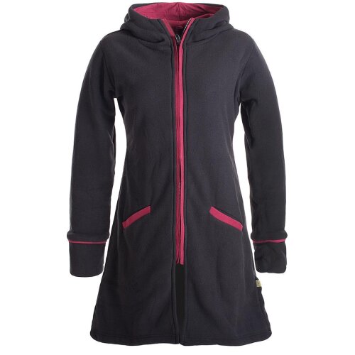 Vishes Warmer Wintermantel aus Eco Fleece mit Zipfelkapuze schwarz 32