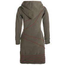Vishes Langärmliges Patchwork Hoodie Eco Fleecekleid...