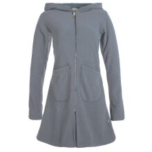 Vishes Einfarbiger Eco Fleecemantel mit Kapuze grau 34