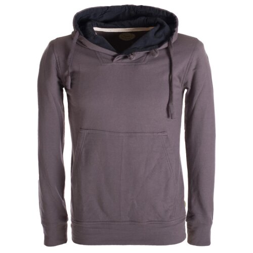 Vishes Herren Sweatshirt aus Baumwollfleece mit Kängurutasche und Kapuze grau 56-58