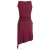 Vishes Asymmetrisches Kleid ohne Ärmel - Beinausschnitt Gürtel-Schnürung dunkelrot 42-44
