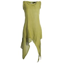 Vishes Armloses einfarbiges Lagenlook Zipfelkleid aus...