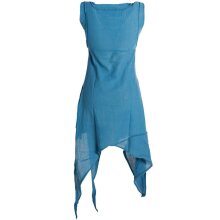 Vishes Armloses einfarbiges Lagenlook Zipfelkleid aus...