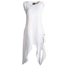 Vishes Armloses einfarbiges Lagenlook Zipfelkleid aus...