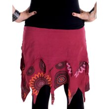 Vishes Lagenlook Zipfel Minirock aus Baumwolle bedruckt...