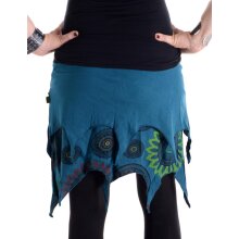 Vishes Lagenlook Zipfel Minirock aus Baumwolle bedruckt...