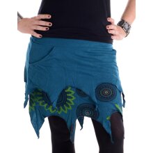 Vishes Lagenlook Zipfel Minirock aus Baumwolle bedruckt...