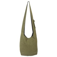 Vishes Umhängetasche aus grob gewebter Baumwolle mit...