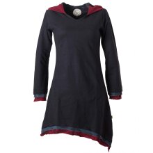 Vishes warmes Kleid Tunika Minikleid Zipfelkapuze Hoody...