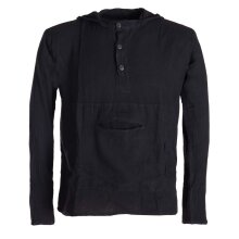 Vishes Herren Kapuzen-Hemd Fischerhemd aus weicher...