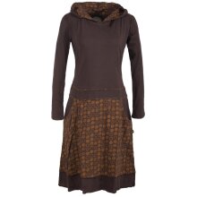 Vishes Gepunktetes Damen Hoodie Kleid mit Zipfelkapuze