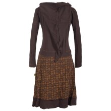 Vishes Gepunktetes Damen Hoodie Kleid mit Zipfelkapuze