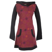 Vishes Langarm Baumwollkleid mit Zipfelkapuze und Taschen...