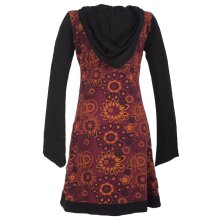 Vishes Kapuzenkleid aus Baumwolle mit Kangurutasche und...